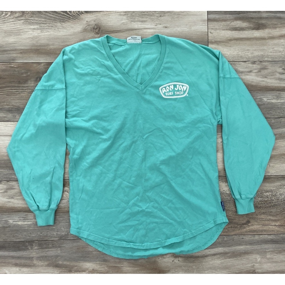 Ron Jon Surf Shop Orange Beach Womens Spirit Jersey Teal Long Sleeve T-Shirt S - Picture 4 of 4